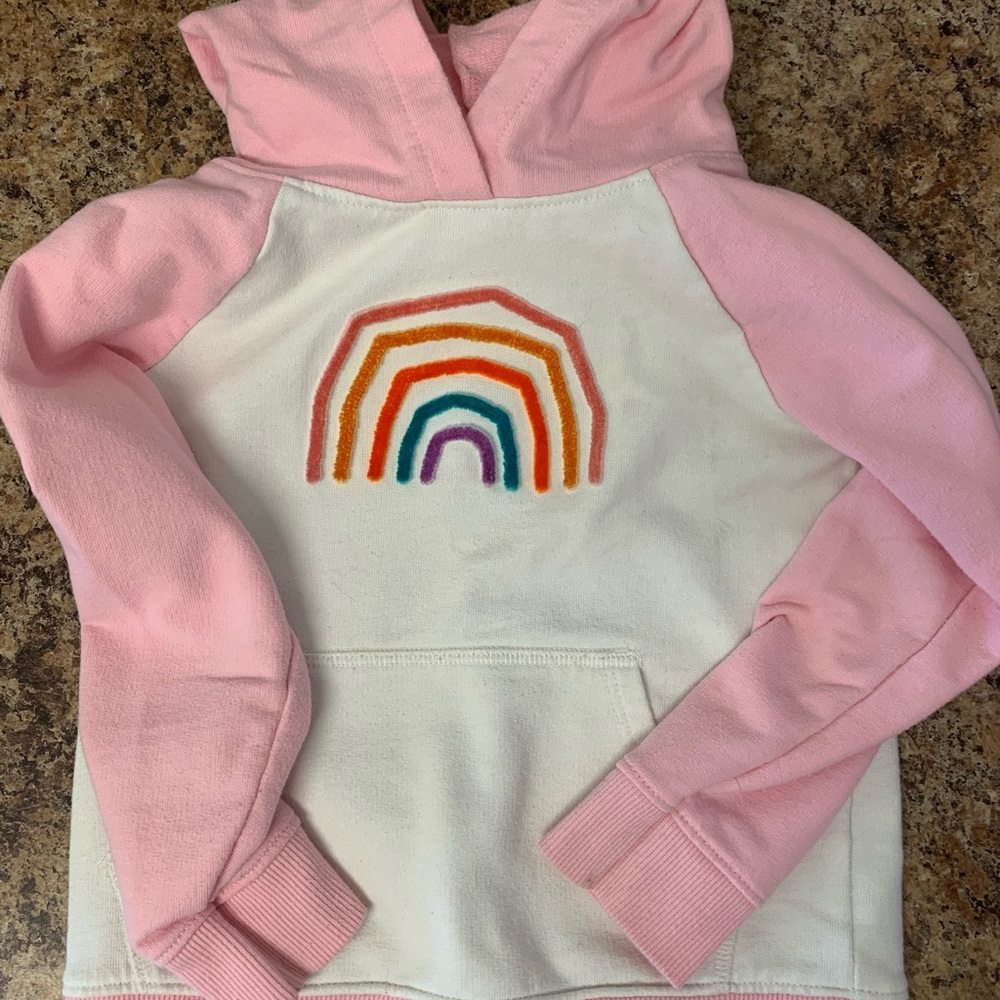 Rainbow hoodie. 3T. EUC.